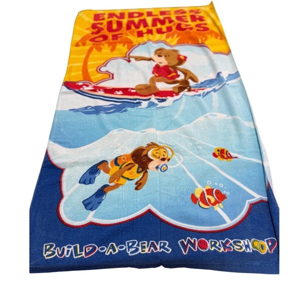 Build-A-Bear Workshop Other - Build A Bear Workshop Beach Towel Endless Summer Hugs Surfing Diving Fish